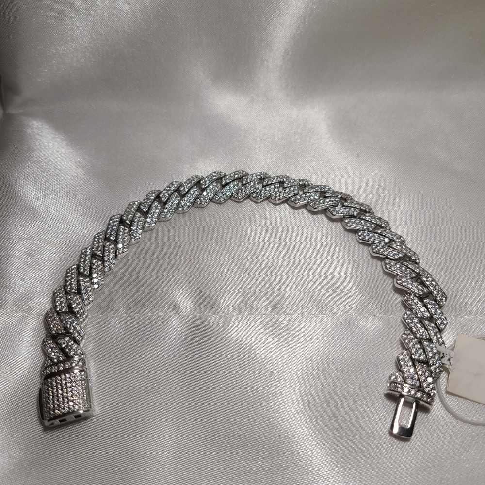 Silver Rhinestone Bracelet - Picture 2 of 8